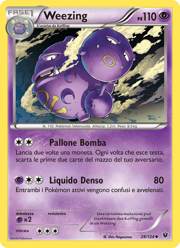 Weezing, carte 28 de Destini Incrociati