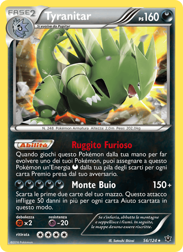 Tyranitar, carta 56 de Destini Incrociati