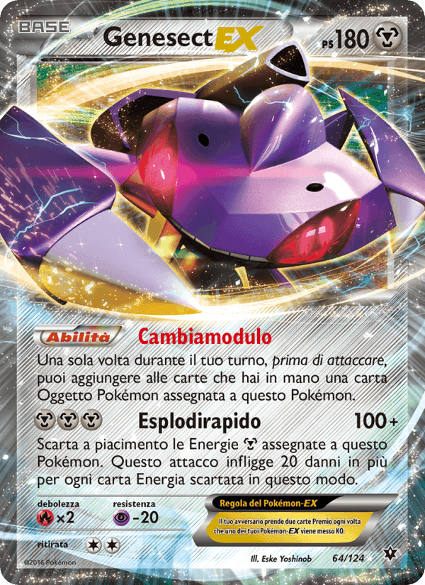 Genesect EX, carta 64 di Destini Incrociati