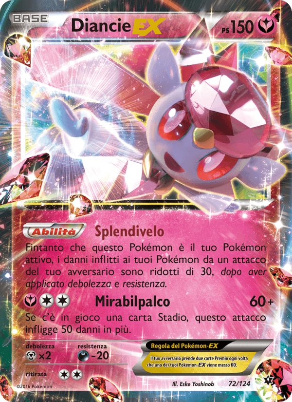 Diancie EX, carta 72 di Destini Incrociati