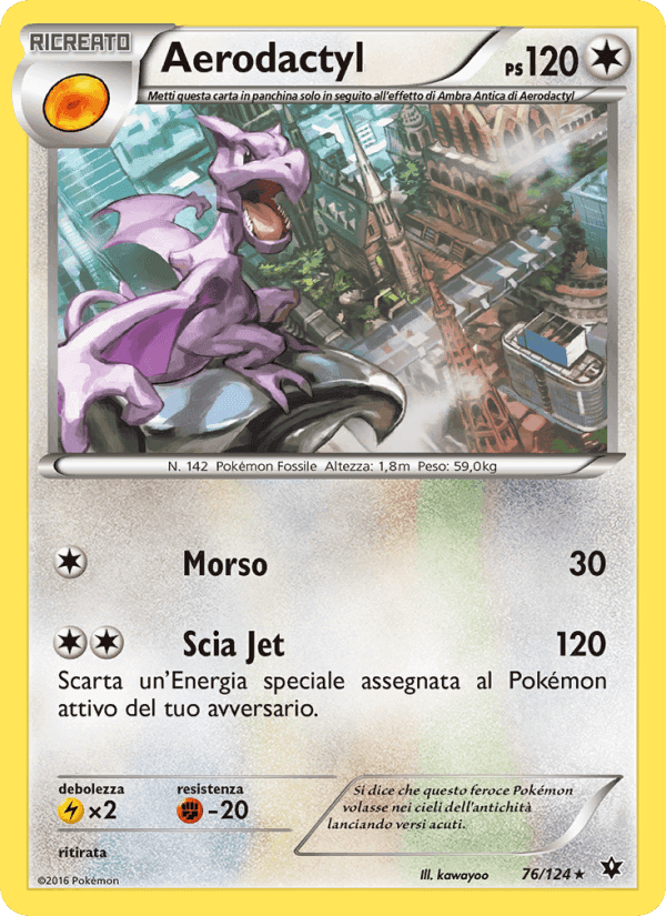Aerodactyl, carta 76 di Destini Incrociati