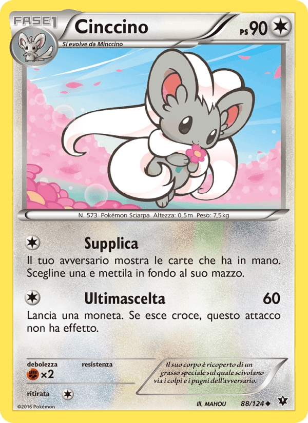 Cinccino, carta 88 di Destini Incrociati