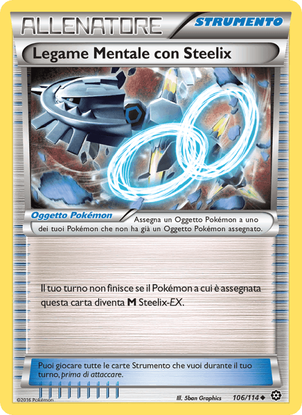 Legame Mentale con Steelix, card 106 from Vapori Accesi