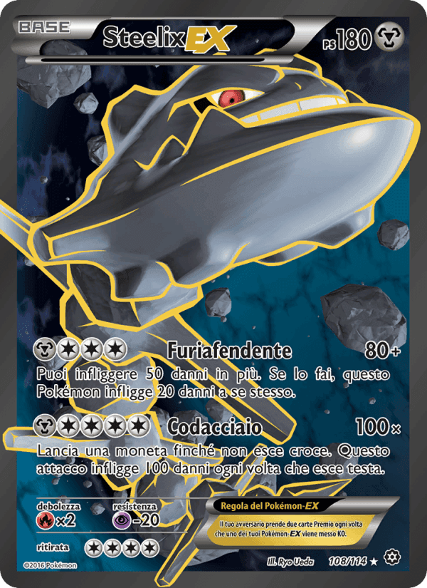 Steelix EX, carta 108 di Vapori Accesi
