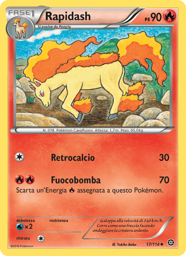 Rapidash, carte 17 de Vapori Accesi