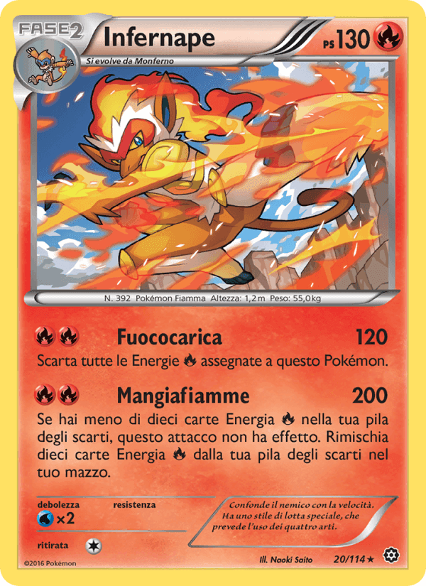 Infernape, carte 20 de Vapori Accesi
