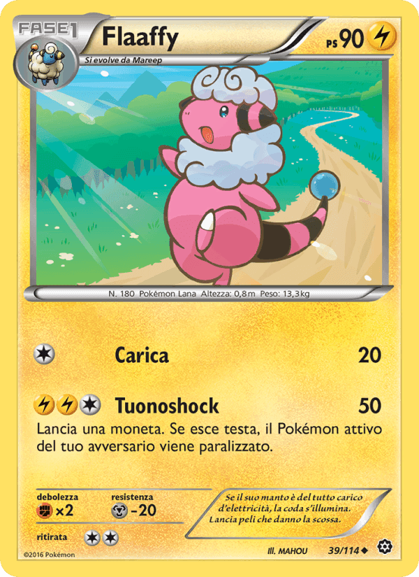 Flaaffy, carta 39 di Vapori Accesi