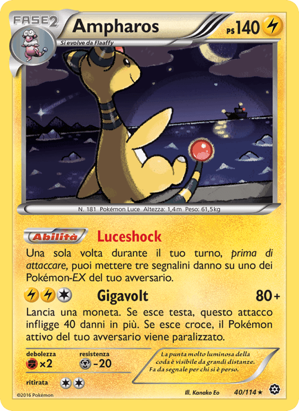 Ampharos, carta 40 di Vapori Accesi