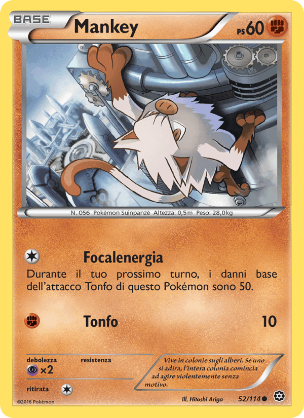 Mankey, carta 52 di Vapori Accesi