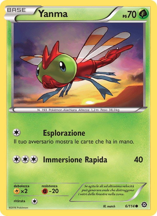 Yanma, carta 6 di Vapori Accesi