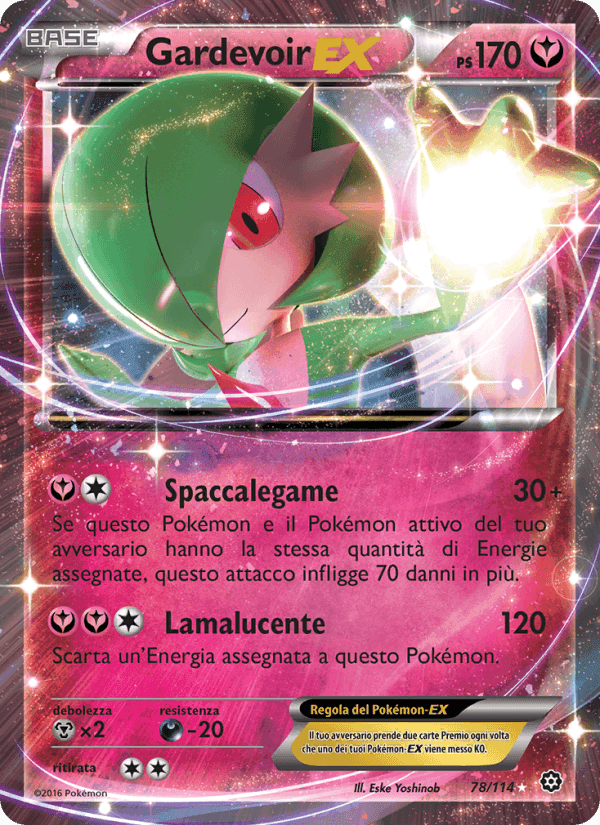 Gardevoir EX, carte 78 de Vapori Accesi