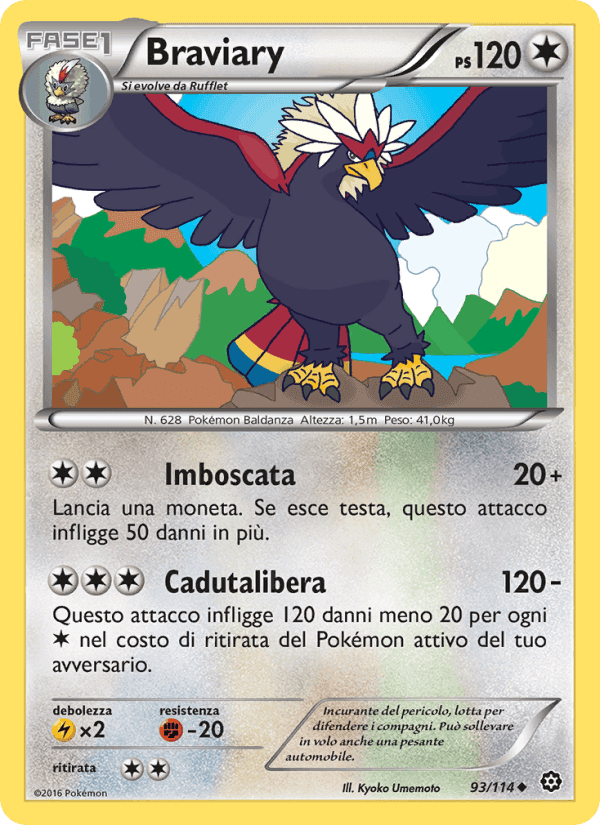 Braviary, carta 93 di Vapori Accesi