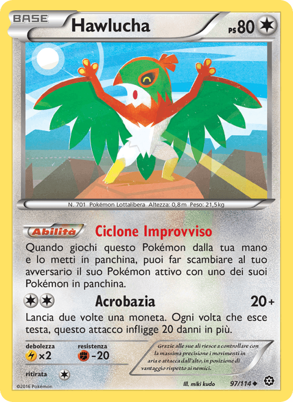 Hawlucha, card 97 from Vapori Accesi