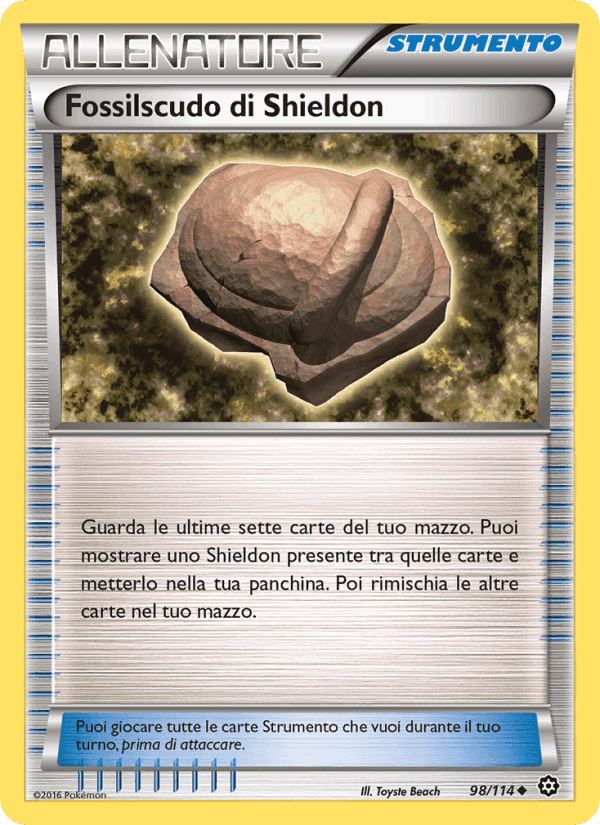 Fossilscudo di Shieldon, carta 98 di Vapori Accesi