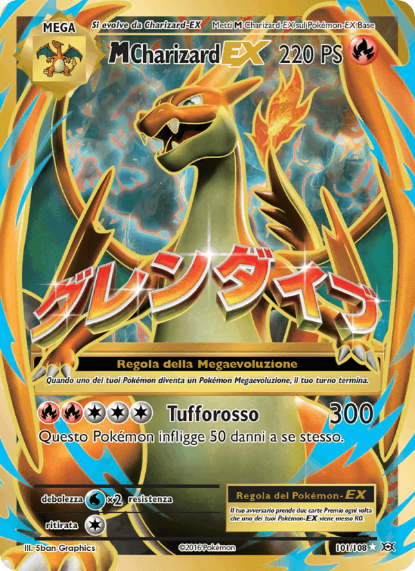 M Charizard EX, card 101 from Evoluzioni