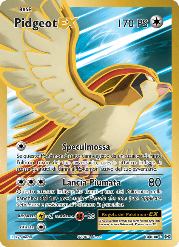 Pidgeot EX, carta 104 di Evoluzioni