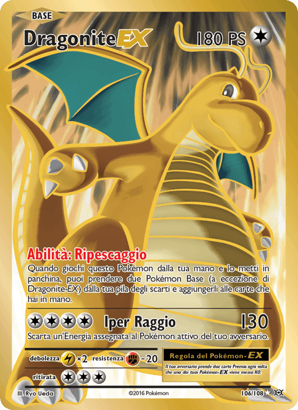 Dragonite EX, carta 106 di Evoluzioni
