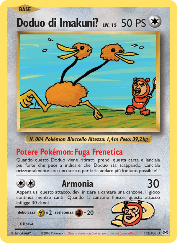 Doduo di Imakuni?, carta 112 di Evoluzioni