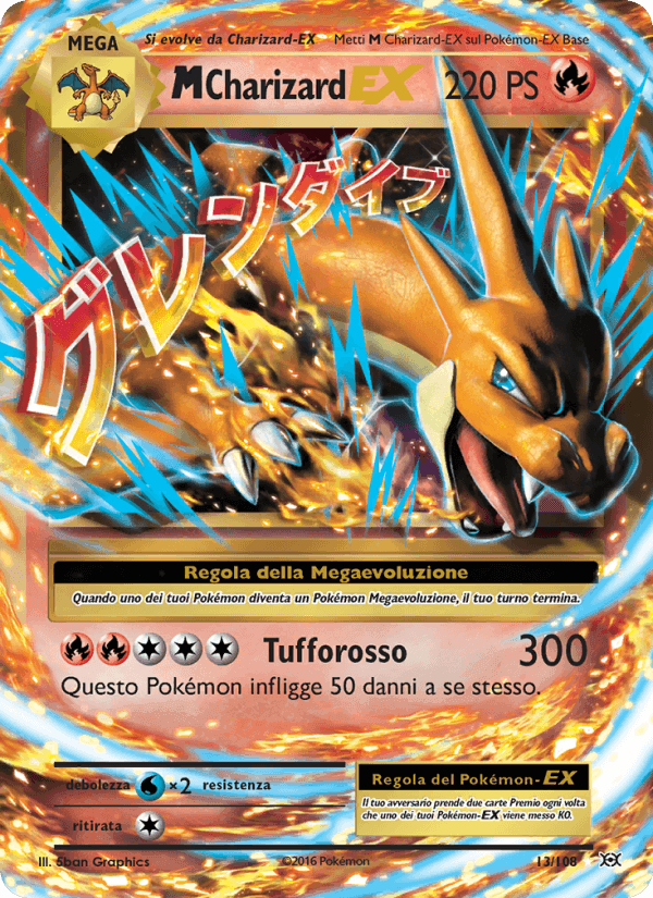 M Charizard EX, carta 13 de Evoluzioni