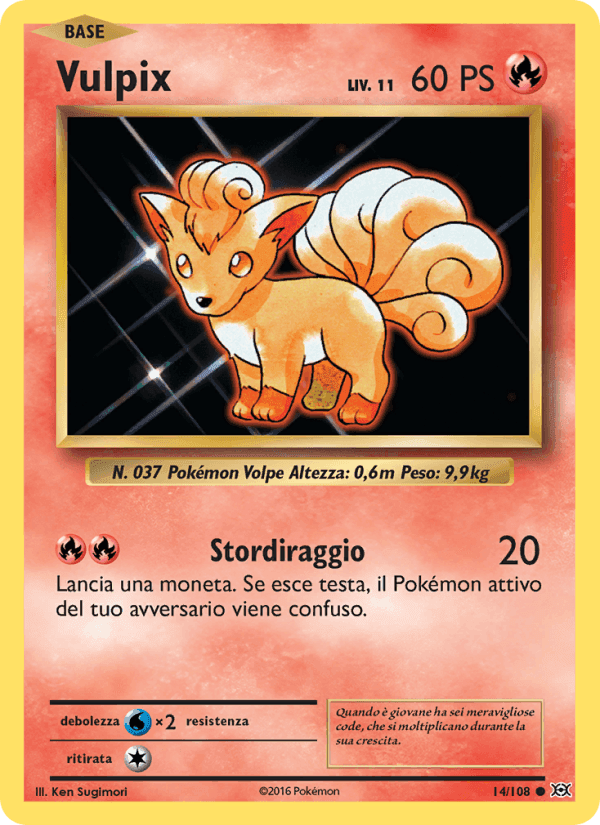 Vulpix, card 14 from Evoluzioni