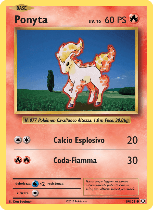 Ponyta, carte 19 de Evoluzioni