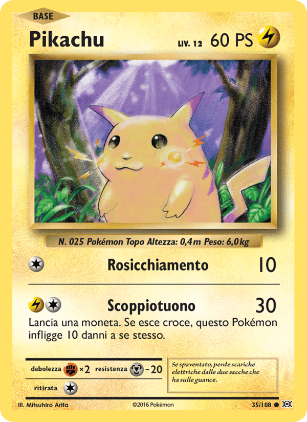 Pikachu, carte 35 de Evoluzioni