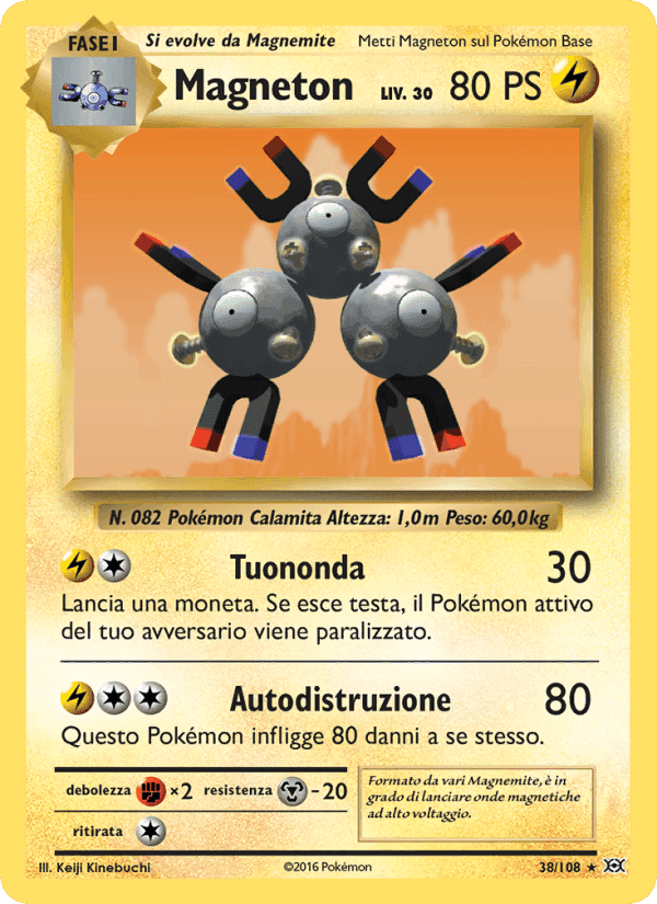 Magneton, carte 38 de Evoluzioni