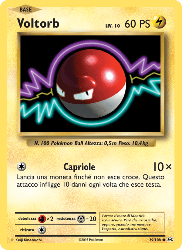 Voltorb, carta 39 de Evoluzioni