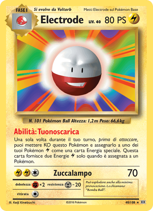 Electrode, carte 40 de Evoluzioni