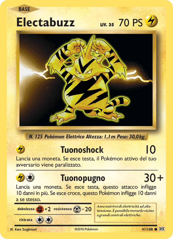 Electabuzz, card 41 from Evoluzioni
