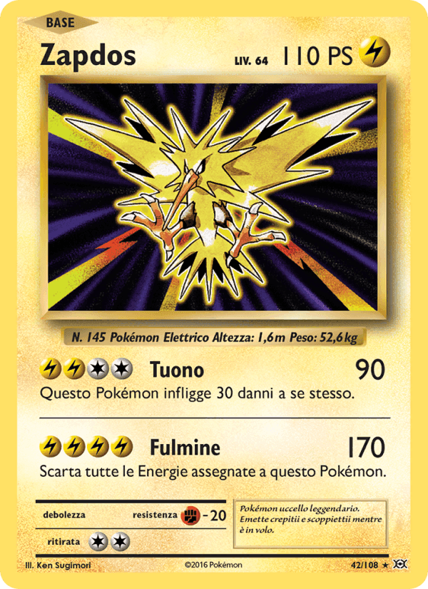 Zapdos, carta 42 di Evoluzioni