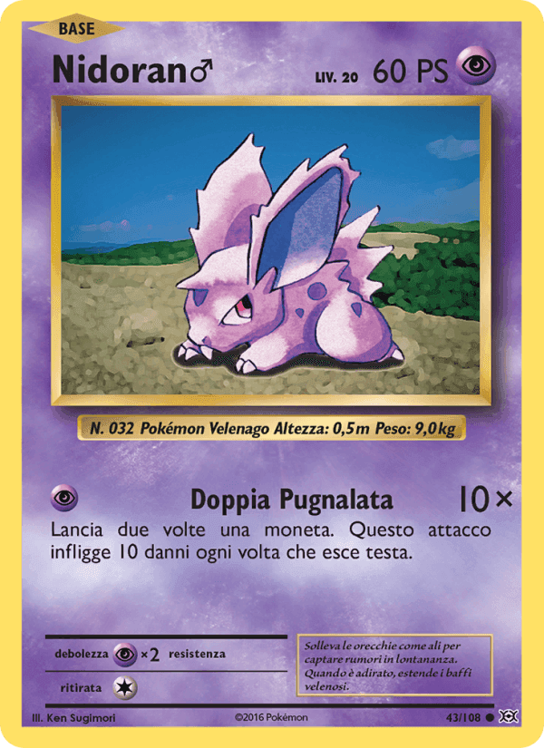 Nidoran♂, carta 43 di Evoluzioni