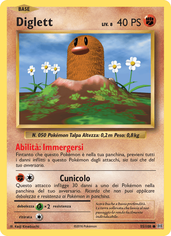 Diglett, card 55 from Evoluzioni