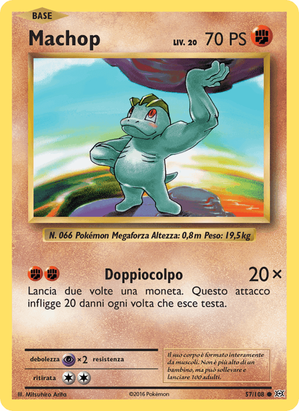Machop, carte 57 de Evoluzioni