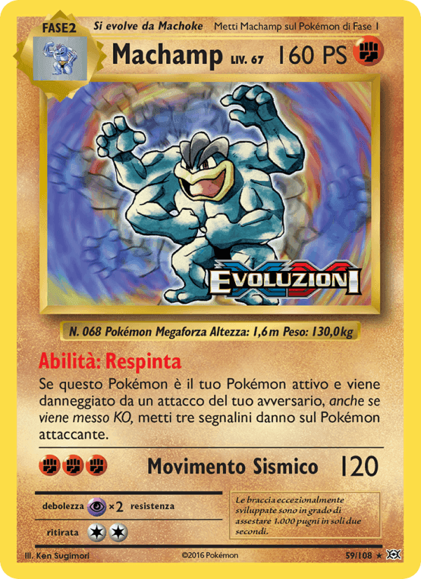Machamp, carta 59 de Evoluzioni