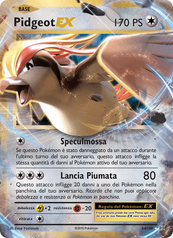 Pidgeot EX, carta 64 di Evoluzioni