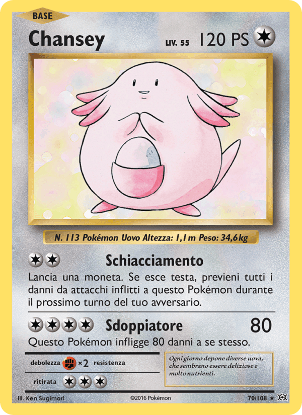 Chansey, card 70 from Evoluzioni