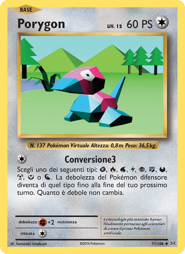 Porygon, carte 71 de Evoluzioni