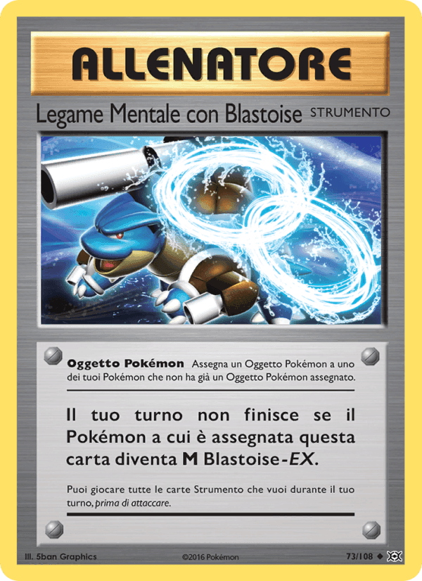 Legame Mentale con Blastoise, carta 73 di Evoluzioni
