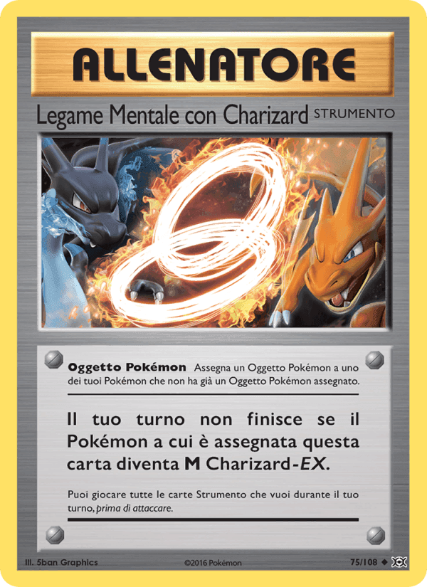 Legame Mentale con Charizard, carta 75 di Evoluzioni