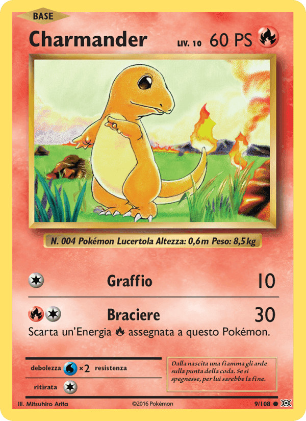 Charmander, carte 9 de Evoluzioni