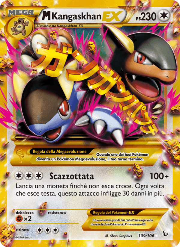 M Kangaskhan EX, card 109 from Fuoco Infernale