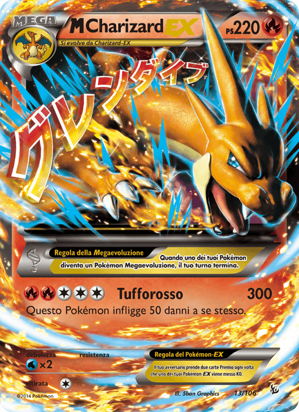 M Charizard EX, carta 13 di Fuoco Infernale
