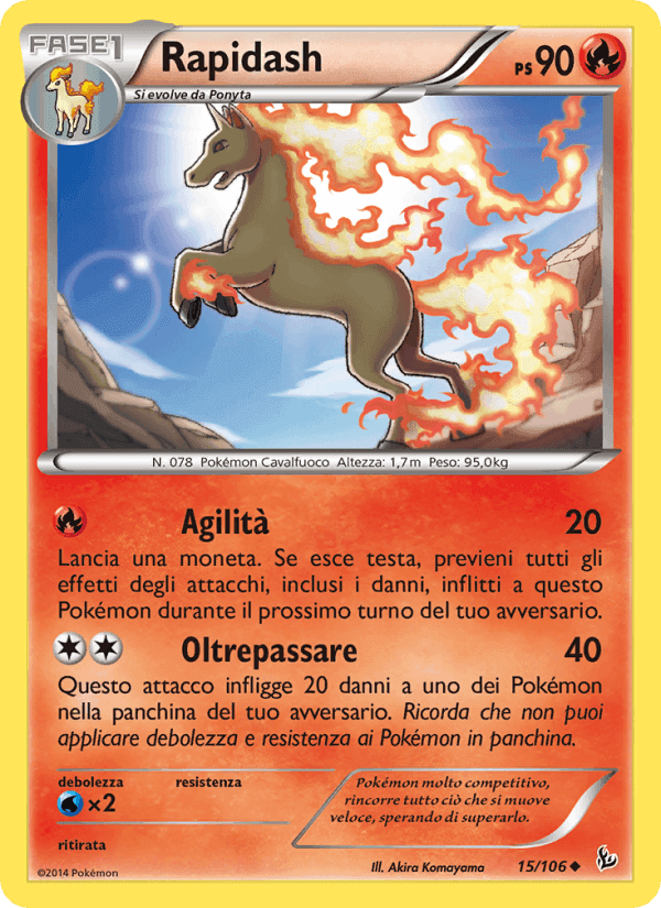 Rapidash, carta 15 di Fuoco Infernale