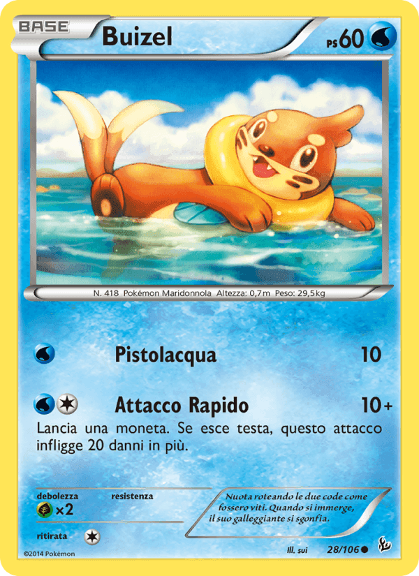 Buizel, carta 28 di Fuoco Infernale