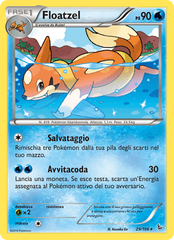 Floatzel, carta 29 di Fuoco Infernale