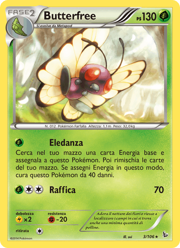 Butterfree, carta 3 di Fuoco Infernale