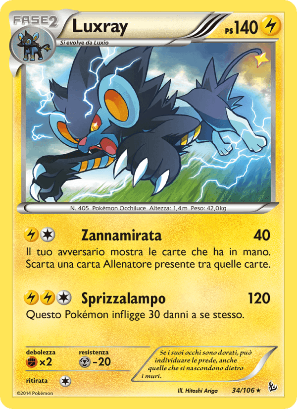 Luxray, carta 34 di Fuoco Infernale
