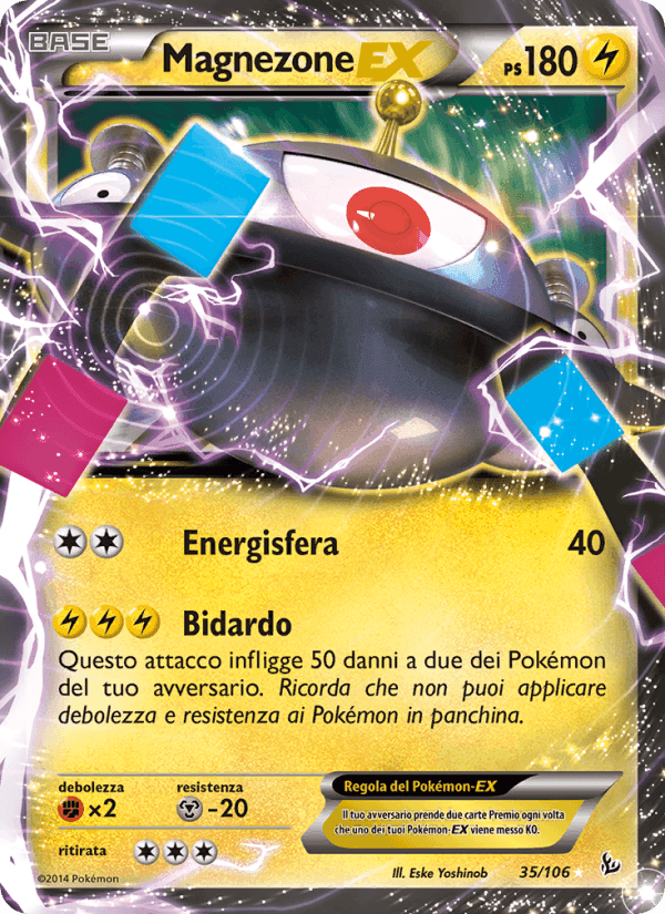 Magnezone EX, carta 35 di Fuoco Infernale