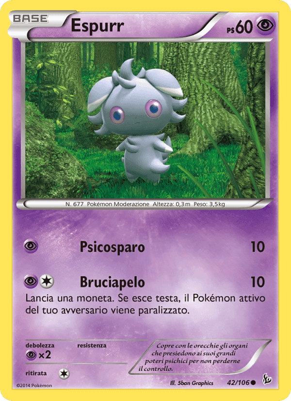 Espurr, carta 42 di Fuoco Infernale